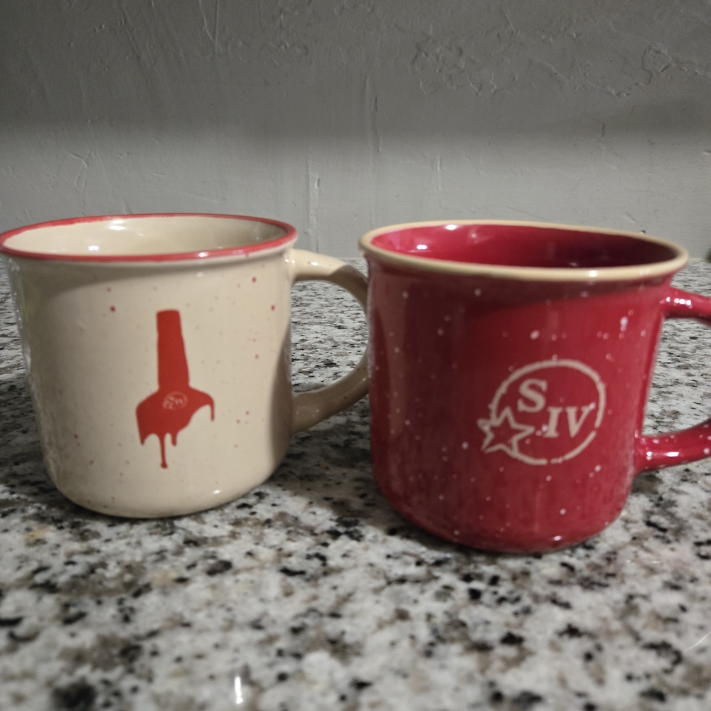 Maker's Mark Bourbon Whiskey ceramic mugs set Of 2